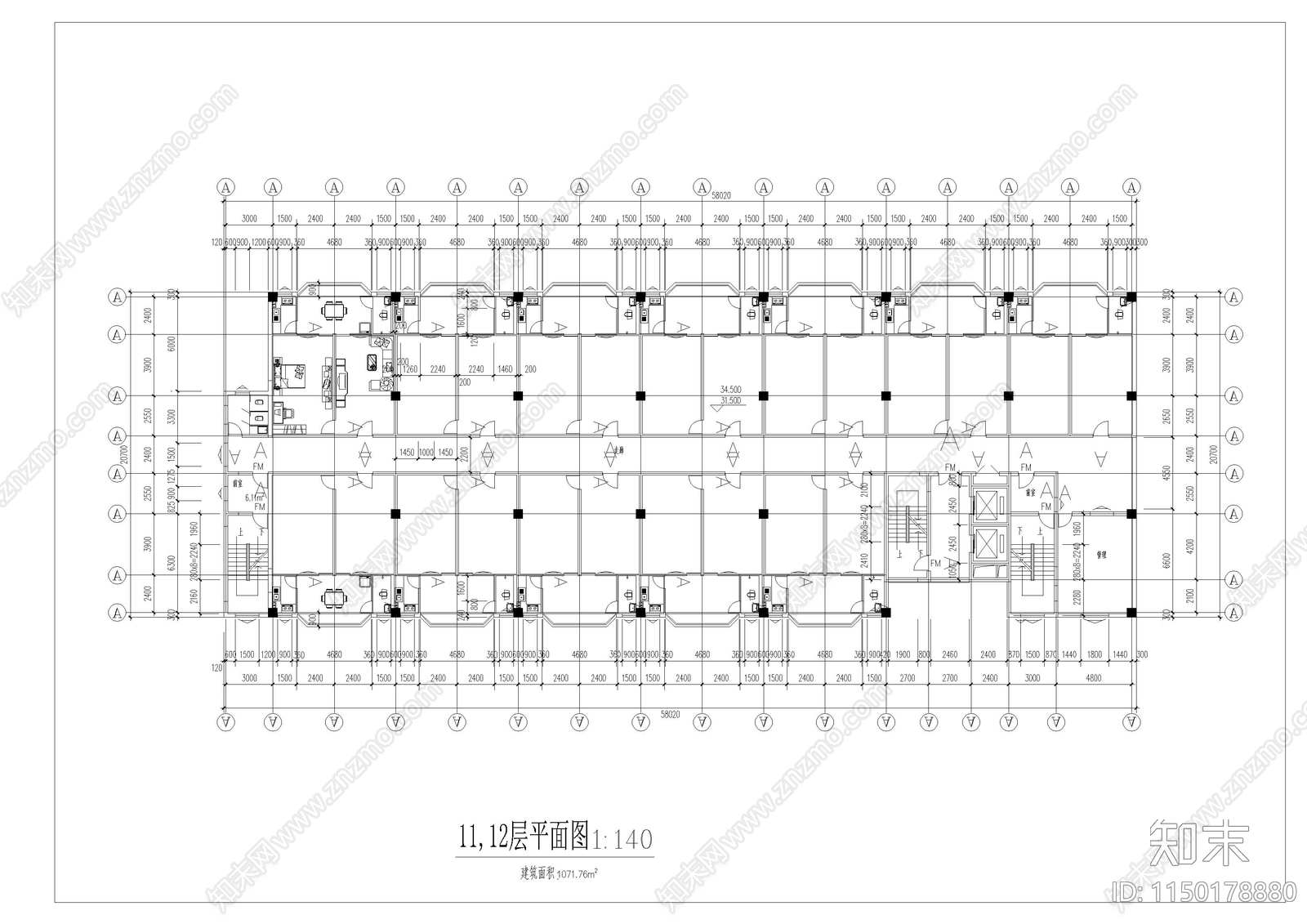 重庆中学教学楼建筑cad施工图下载【ID:1150178880】