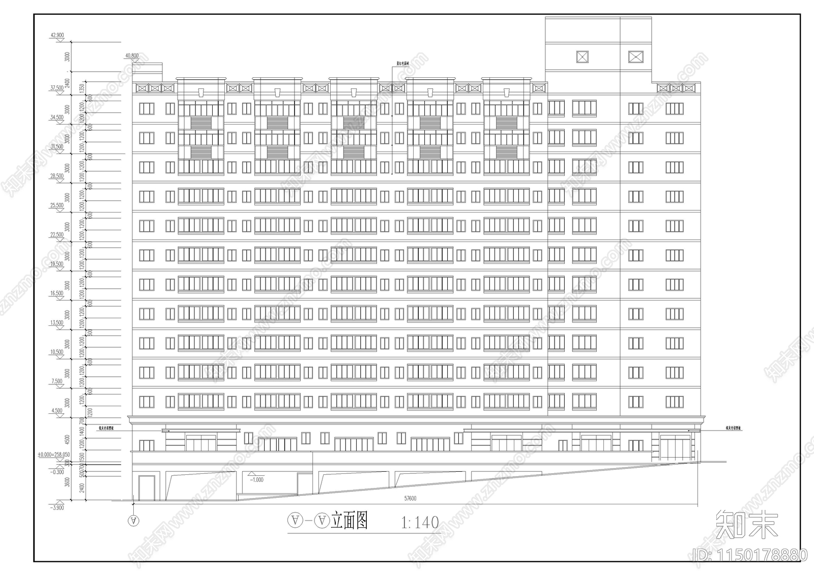 重庆中学教学楼建筑cad施工图下载【ID:1150178880】