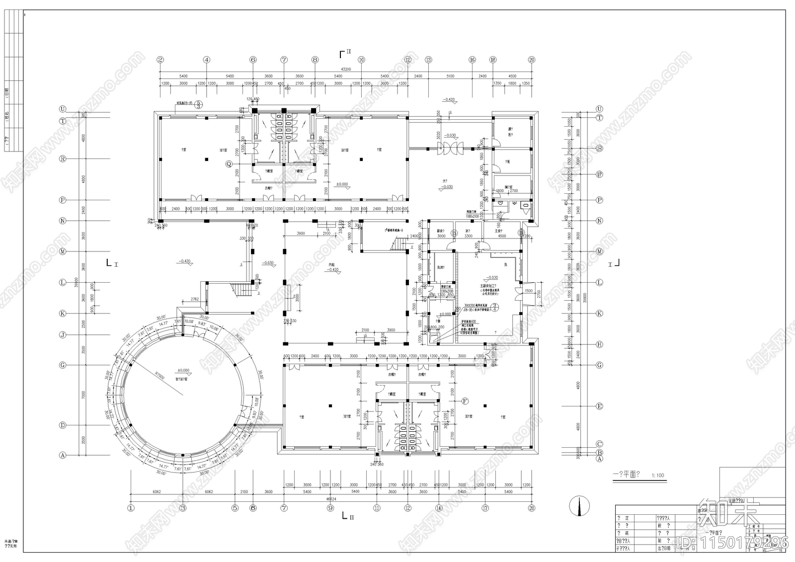 8班幼儿园建筑cad施工图下载【ID:1150179296】