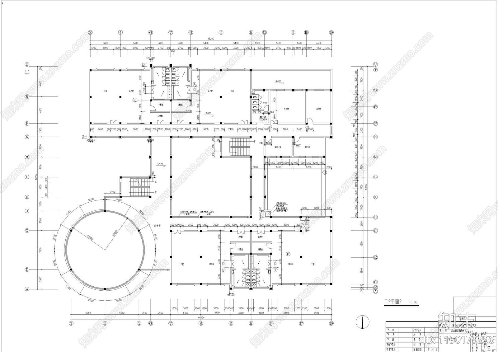 8班幼儿园建筑cad施工图下载【ID:1150179296】