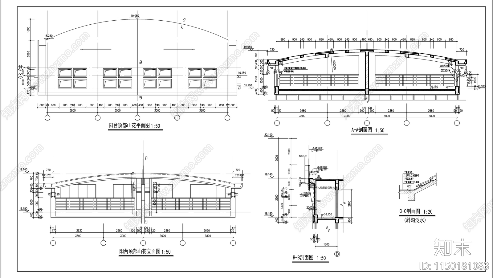 多层住宅建筑cad施工图下载【ID:1150181083】