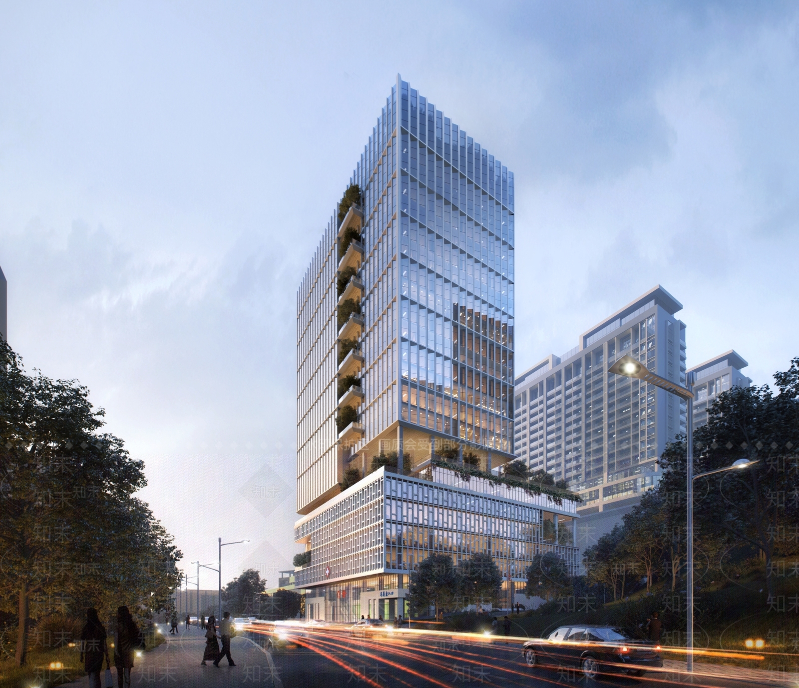 现代三甲医院综合楼SU模型下载【ID:1150304521】