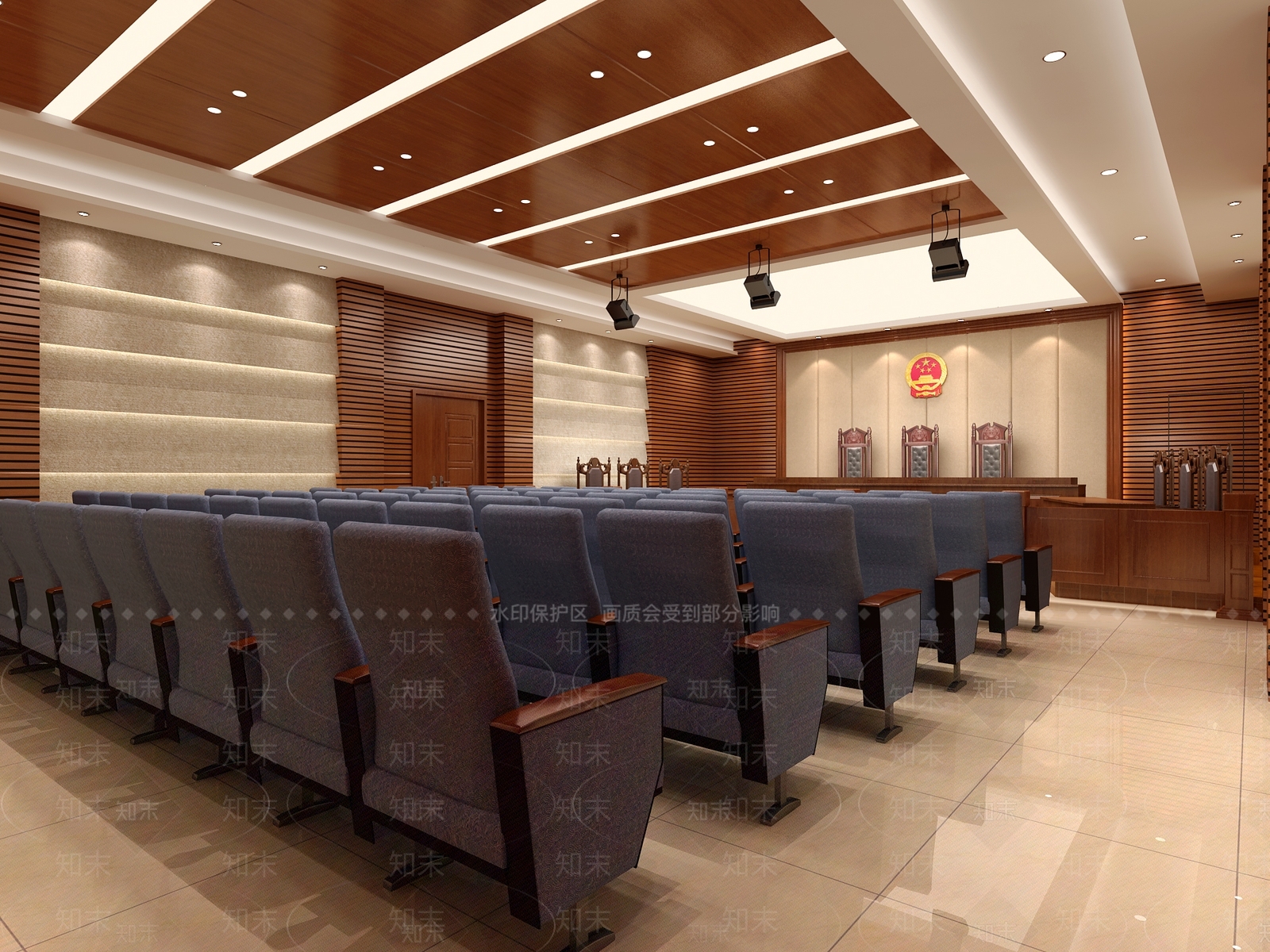 现代审判庭3D模型下载【ID:1150181692】