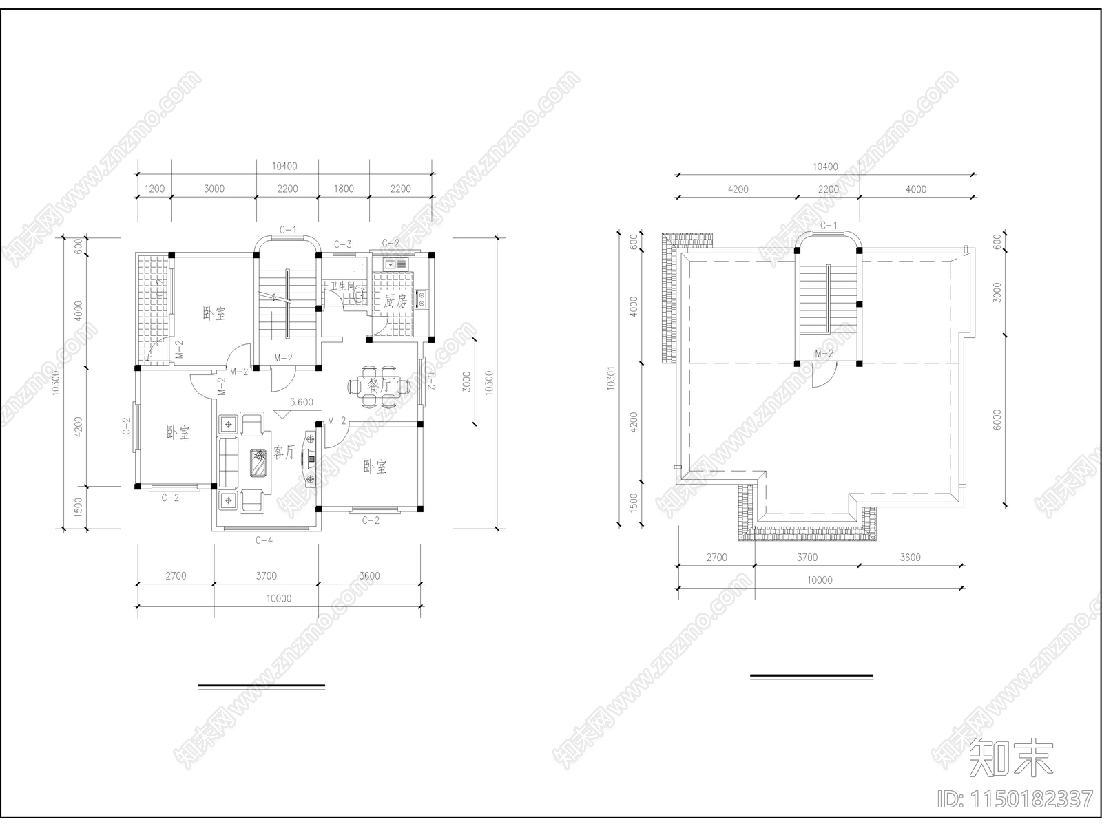 农村自建房建筑cad施工图下载【ID:1150182337】