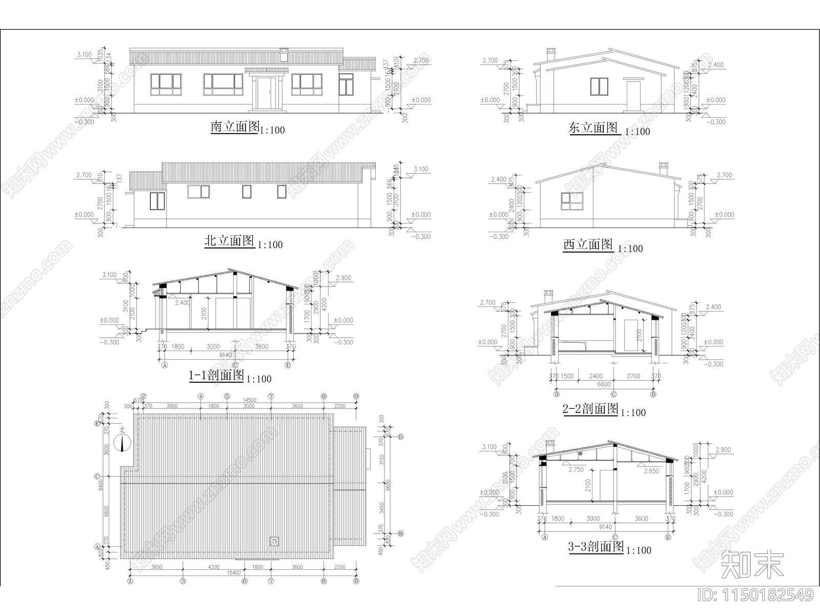 农村自建独栋别墅详图施工图下载【ID:1150182549】