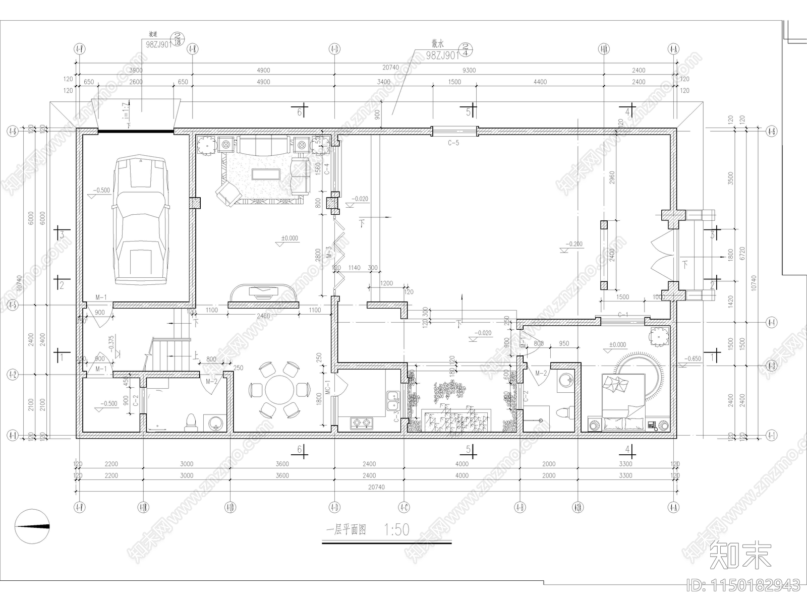 四合院建筑节点cad施工图下载【ID:1150182943】