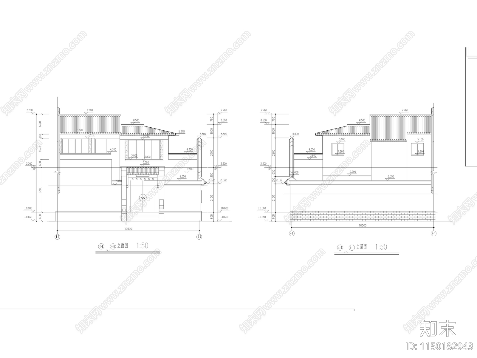 四合院建筑节点cad施工图下载【ID:1150182943】