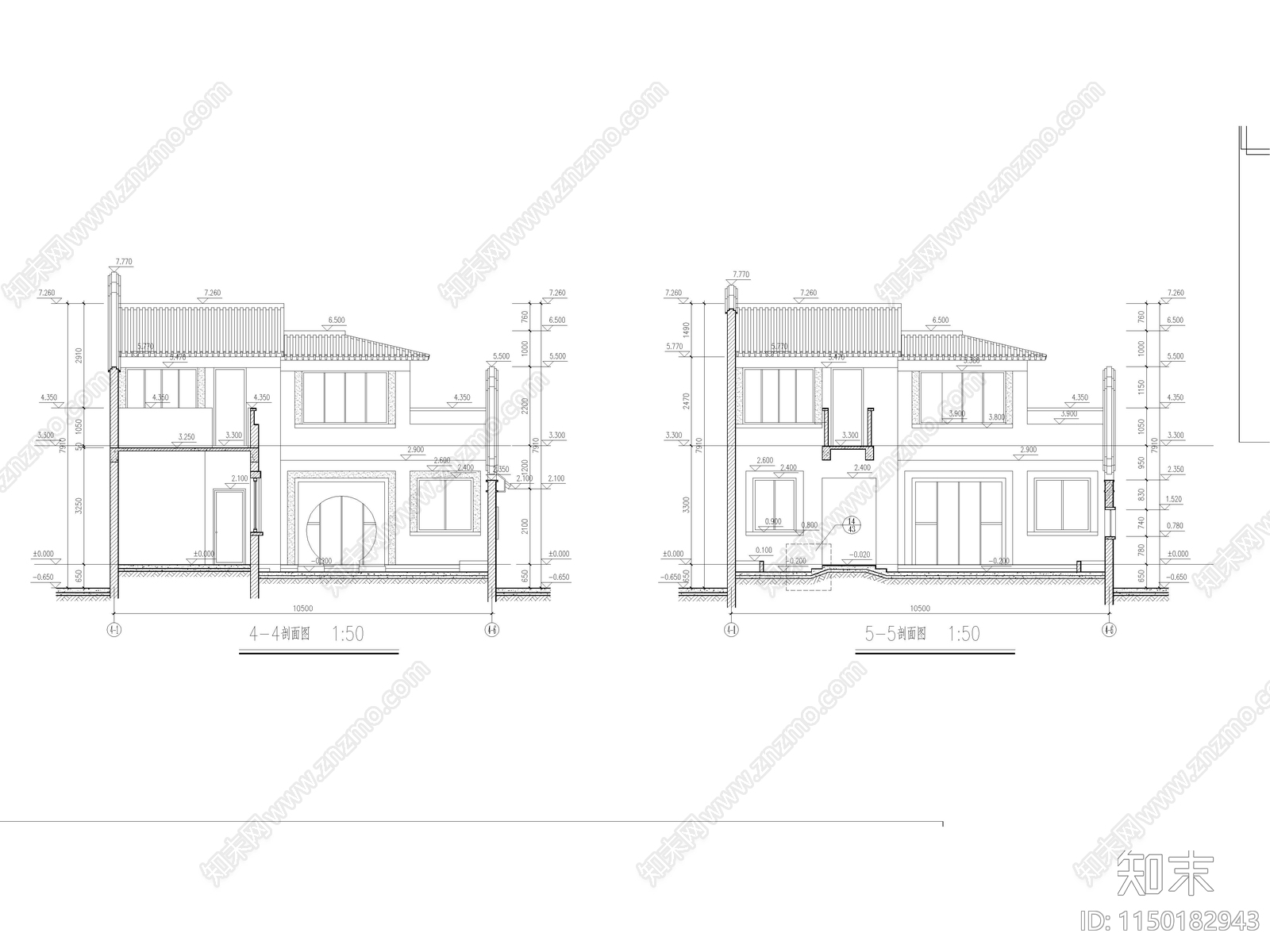 四合院建筑节点cad施工图下载【ID:1150182943】