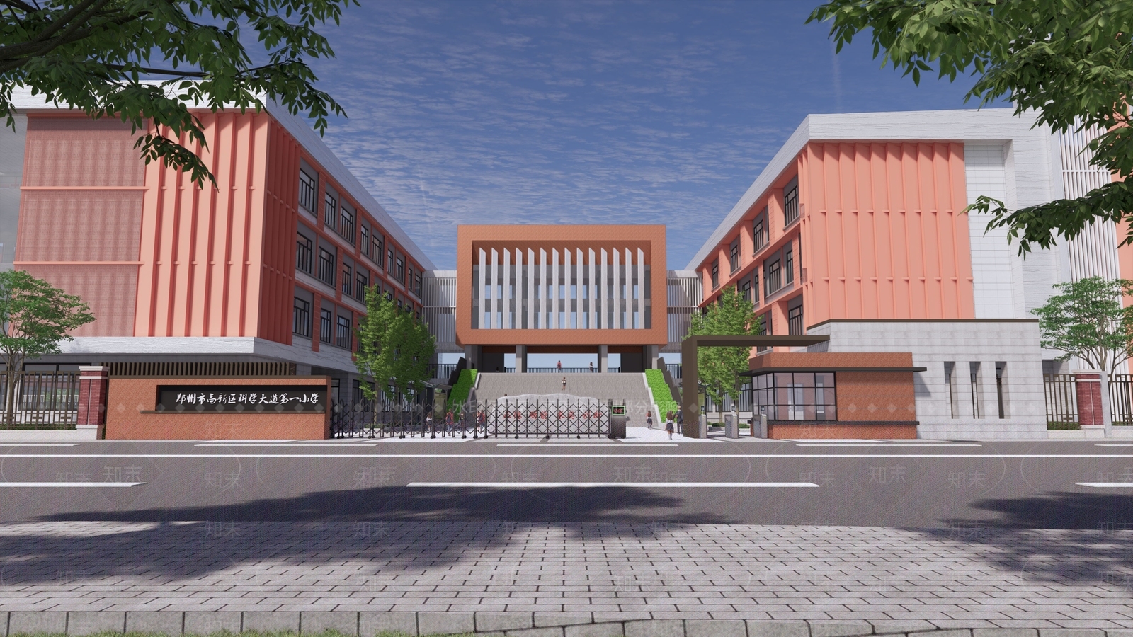 现代校园景观SU模型下载【ID:1150185035】