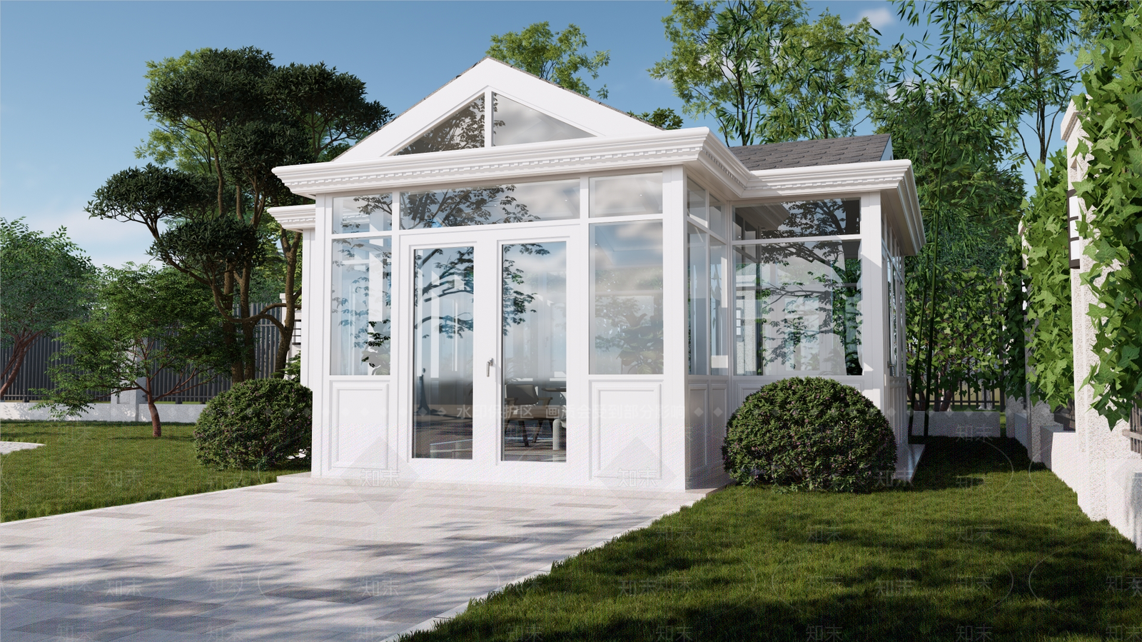 欧式花园SU模型下载【ID:1150223156】