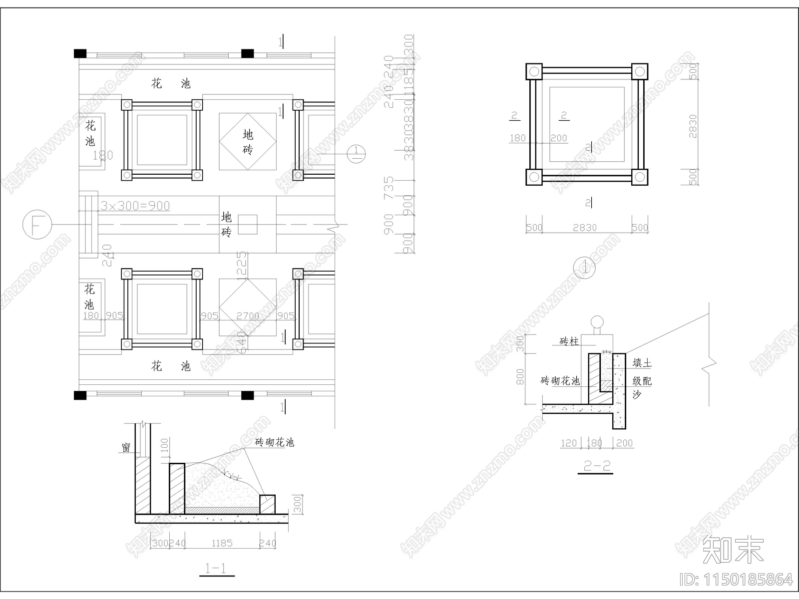 别墅小区屋顶花园景观绿化设计详图cad施工图下载【ID:1150185864】