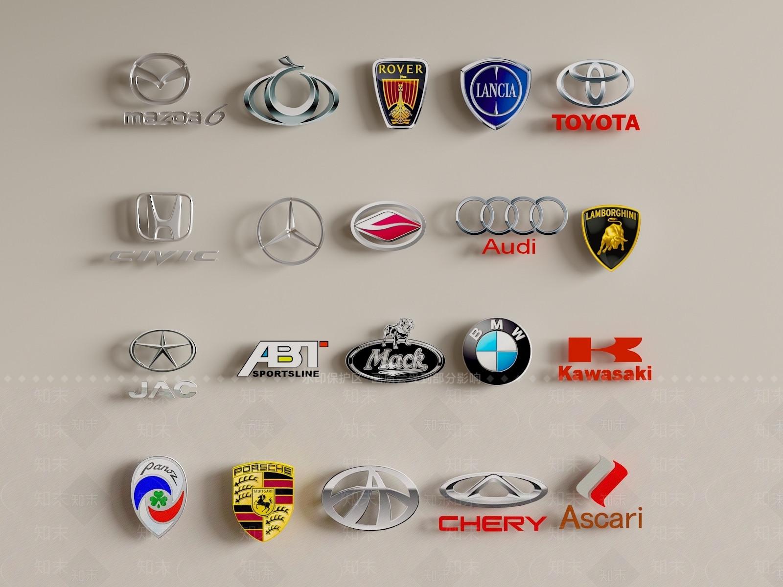 汽车车标SU模型下载【ID:1150187725】