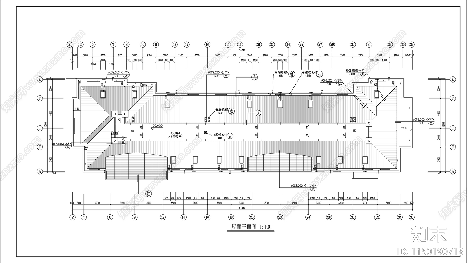 简中风格住宅建筑cad施工图下载【ID:1150190715】