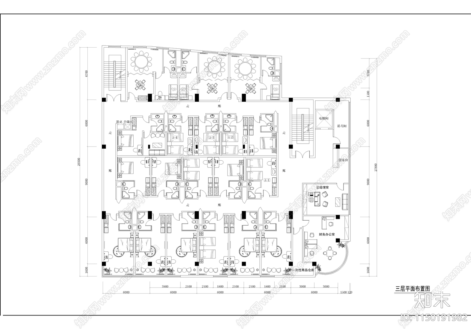 34套食堂室内cad施工图下载【ID:1150191982】