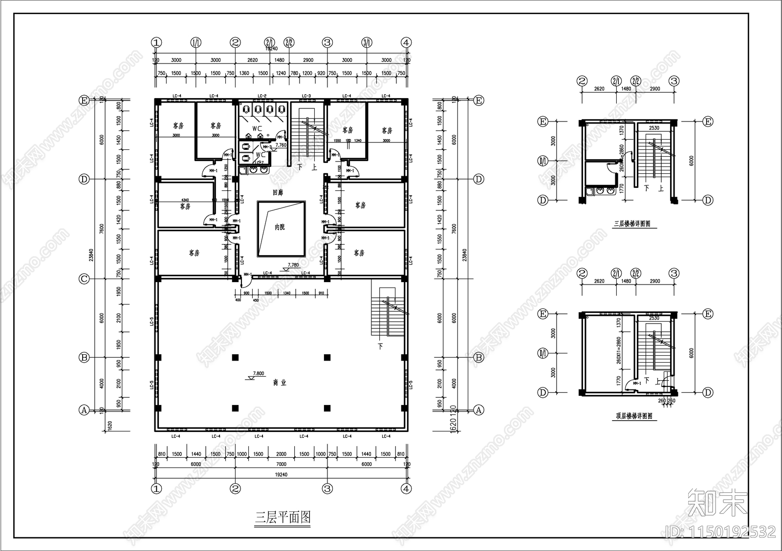 村民民斋自建房建筑cad施工图下载【ID:1150192532】