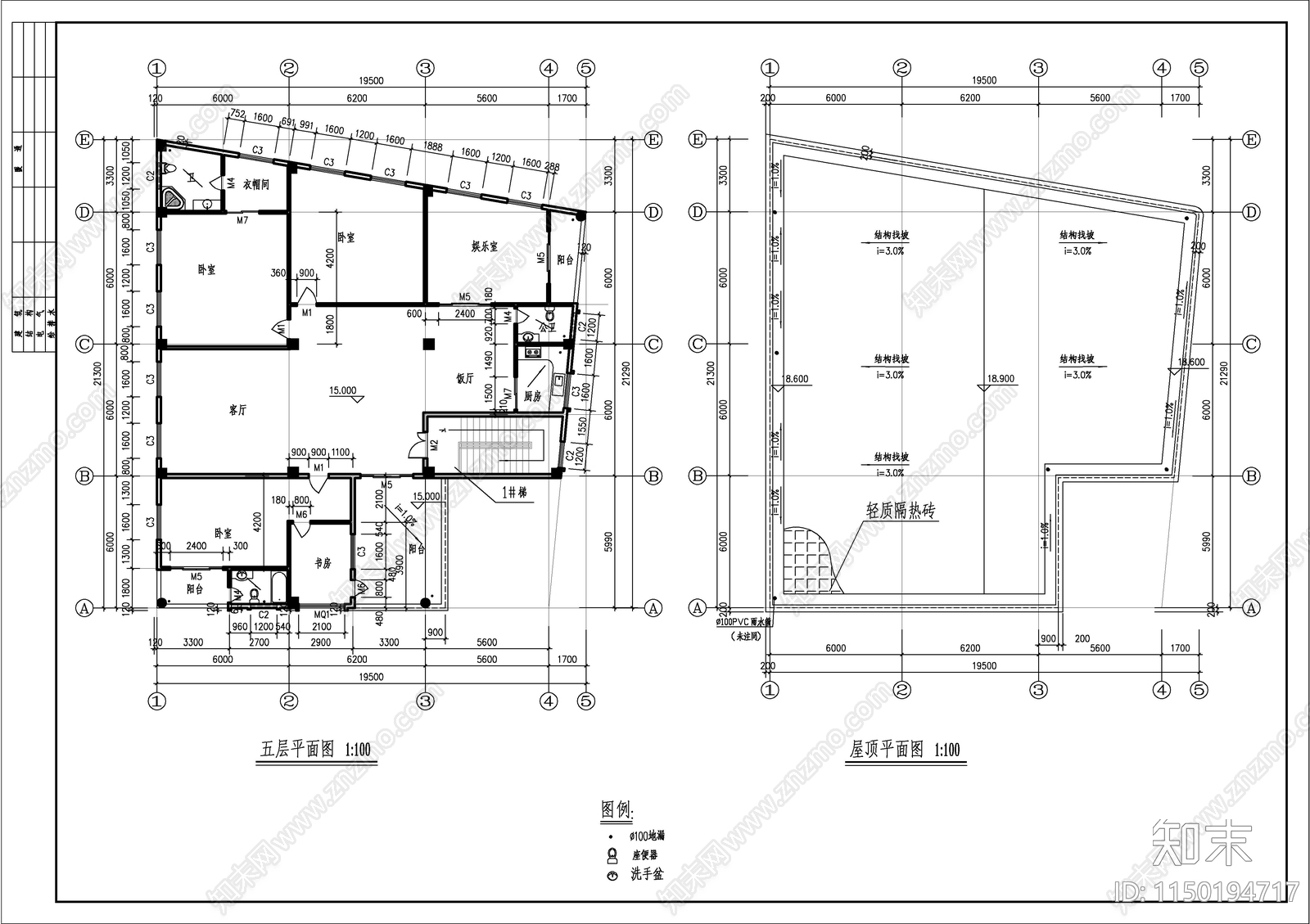 出租屋自建房建筑cad施工图下载【ID:1150194717】