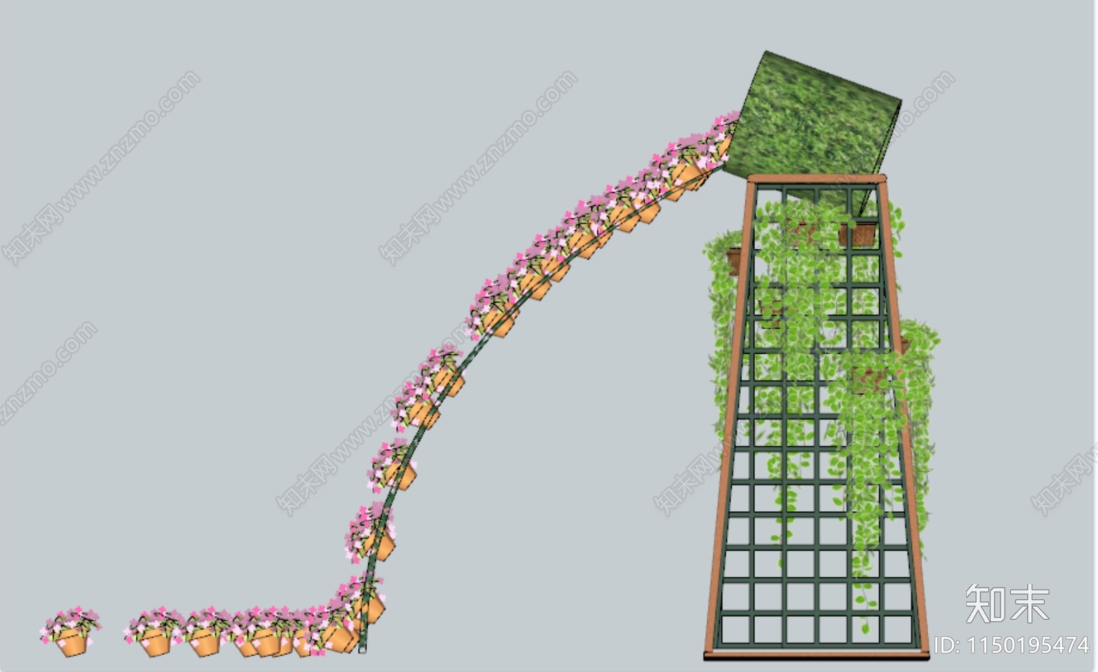 花架详图cad施工图下载【ID:1150195474】