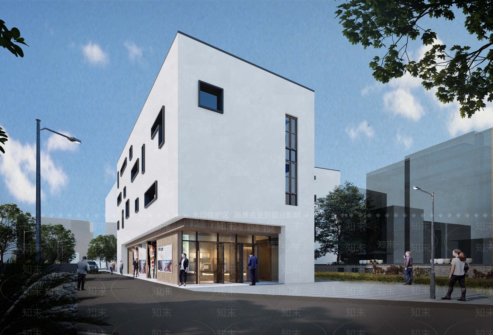 现代乡村展示馆SU模型下载【ID:1150196696】