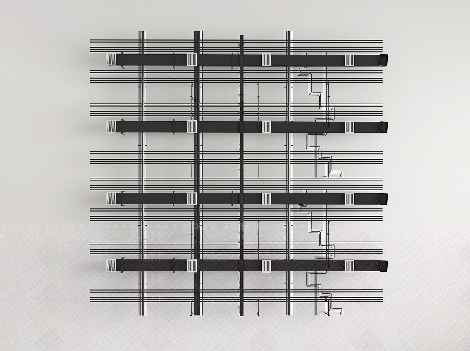 现代天花管道SU模型下载【ID:1150198016】