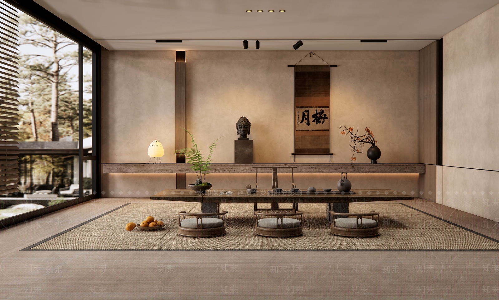 侘寂榻榻米茶室3D模型下载【ID:1150198513】