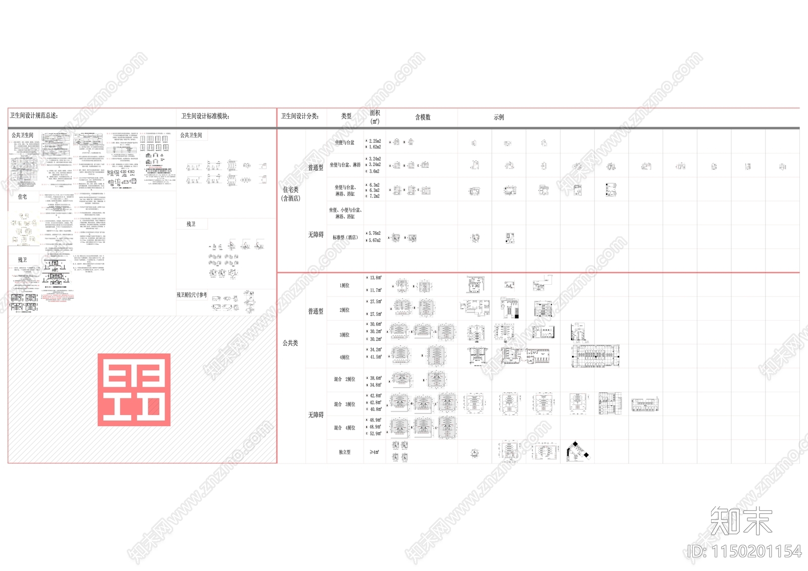 建筑卫生间设计标准图集施工图下载【ID:1150201154】