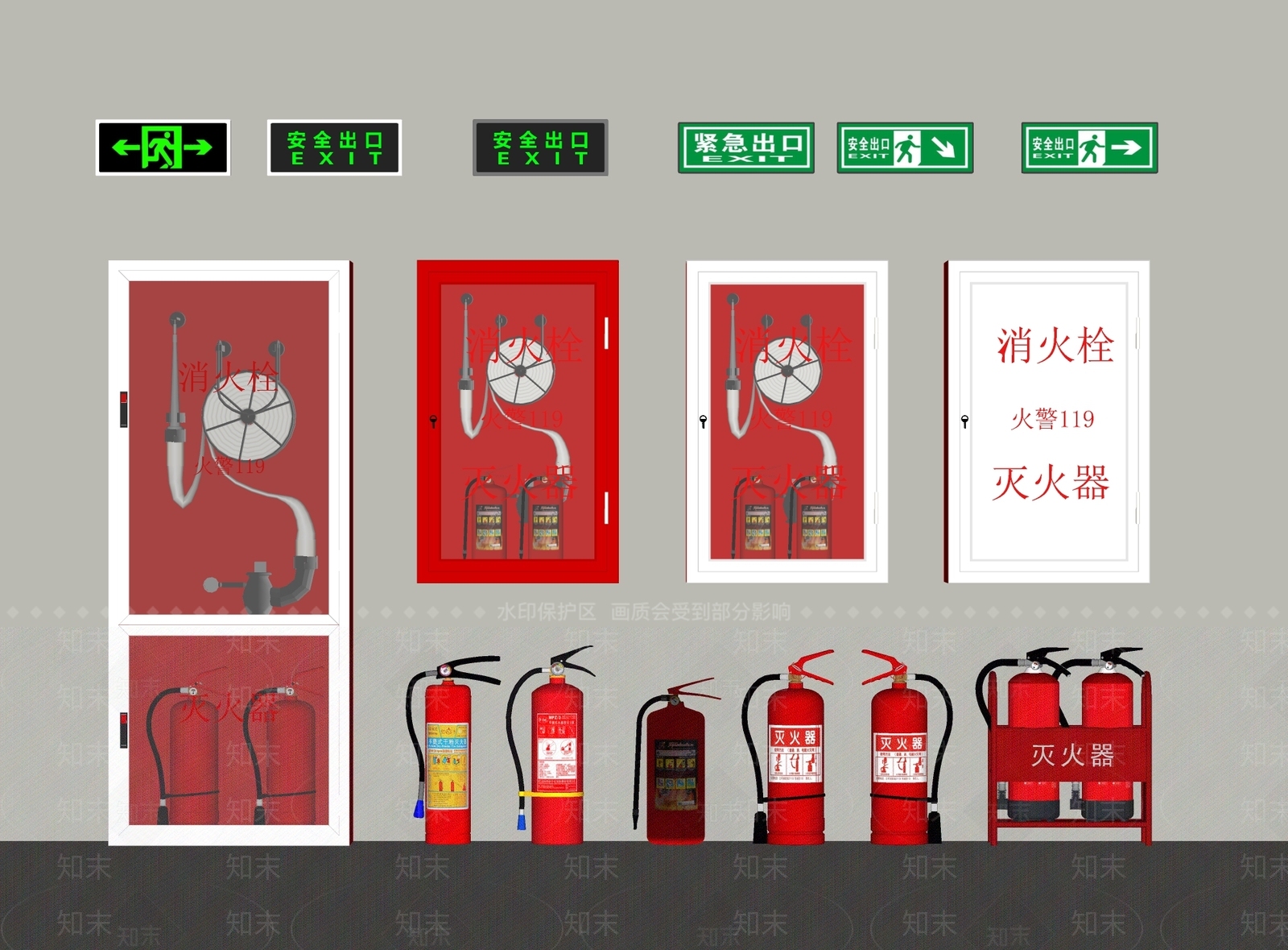 消防栓SU模型下载【ID:1150207782】