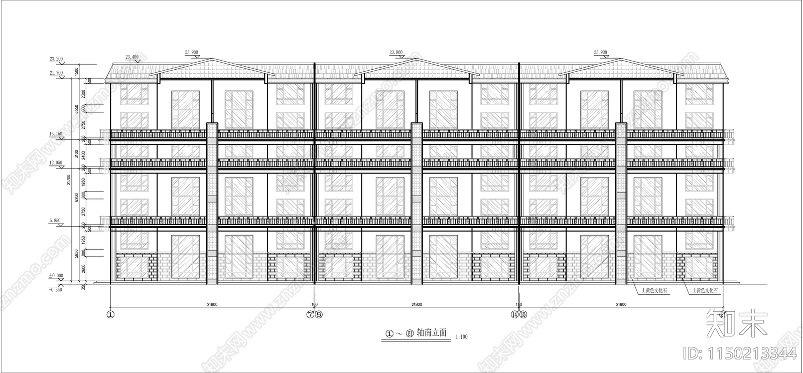 某商品房住宅建筑cad施工图下载【ID:1150213344】