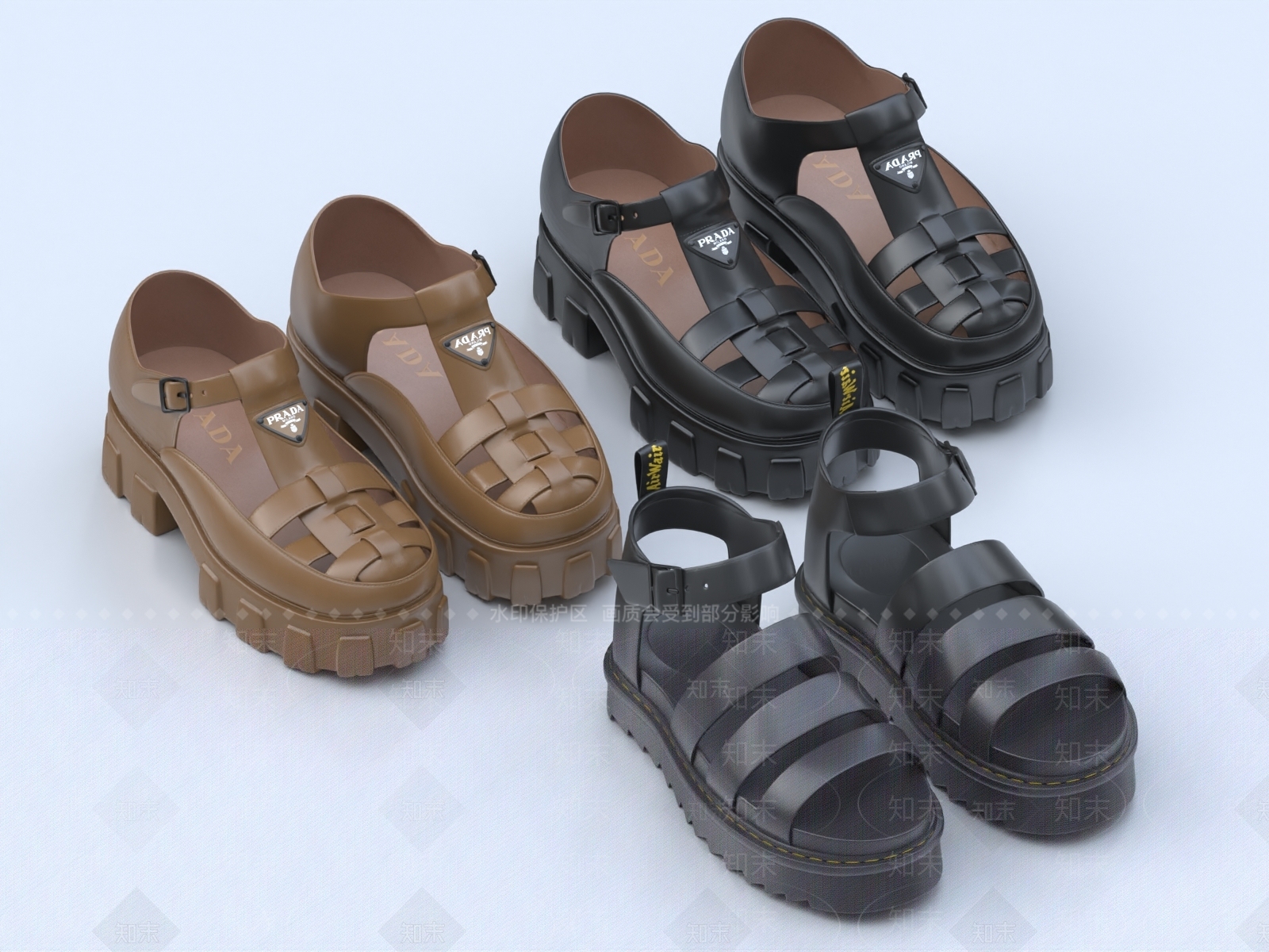 凉鞋3D模型下载【ID:1150217821】