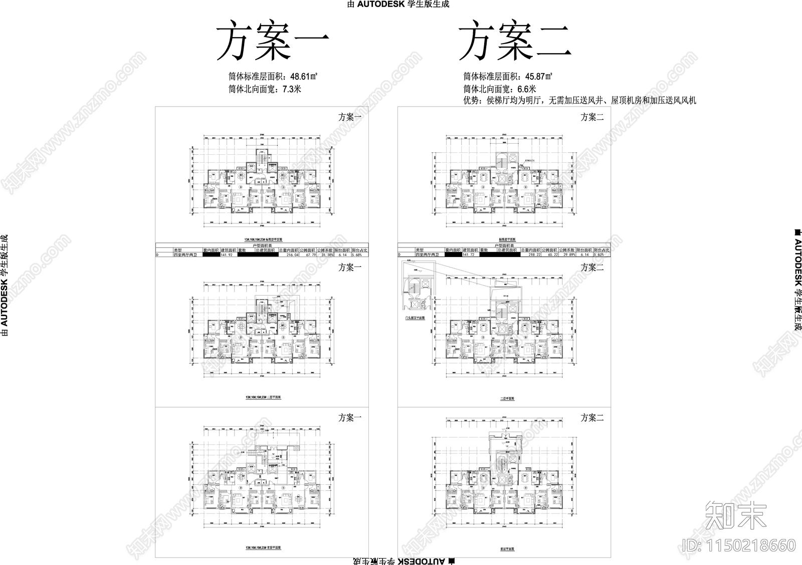 18层T2住宅核心筒施工图下载【ID:1150218660】