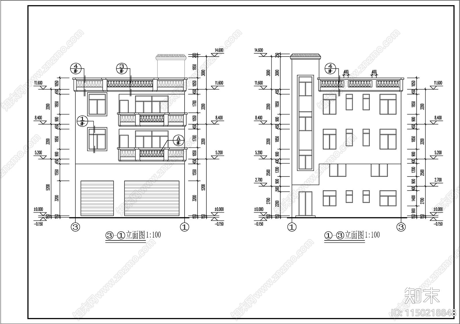 私人自建房建筑cad施工图下载【ID:1150218848】