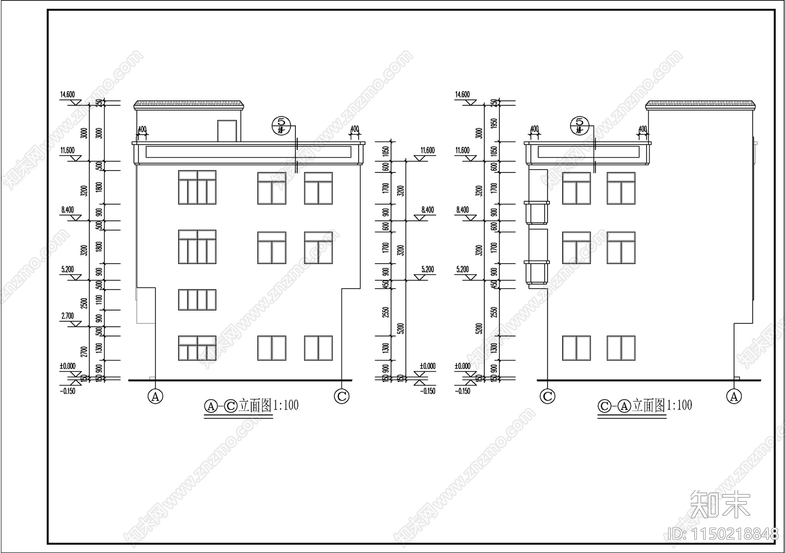 私人自建房建筑cad施工图下载【ID:1150218848】