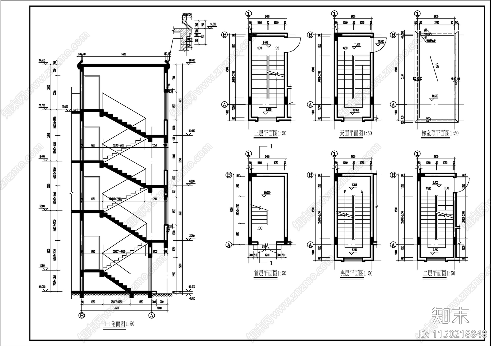 私人自建房建筑cad施工图下载【ID:1150218848】