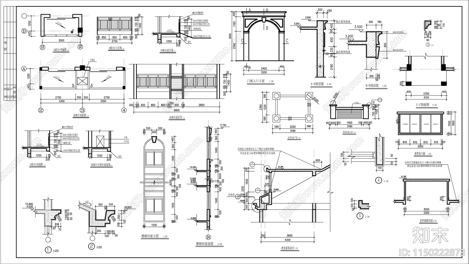 小区住宅建筑cad施工图下载【ID:1150222873】