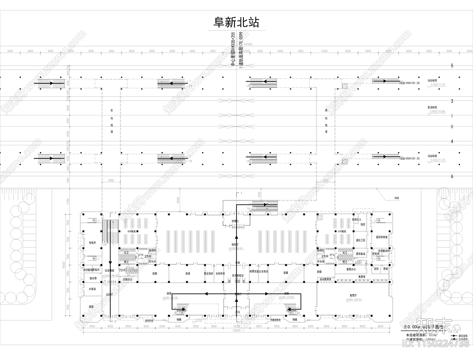 3套北京至沈阳铁路cad施工图下载【ID:1150224738】