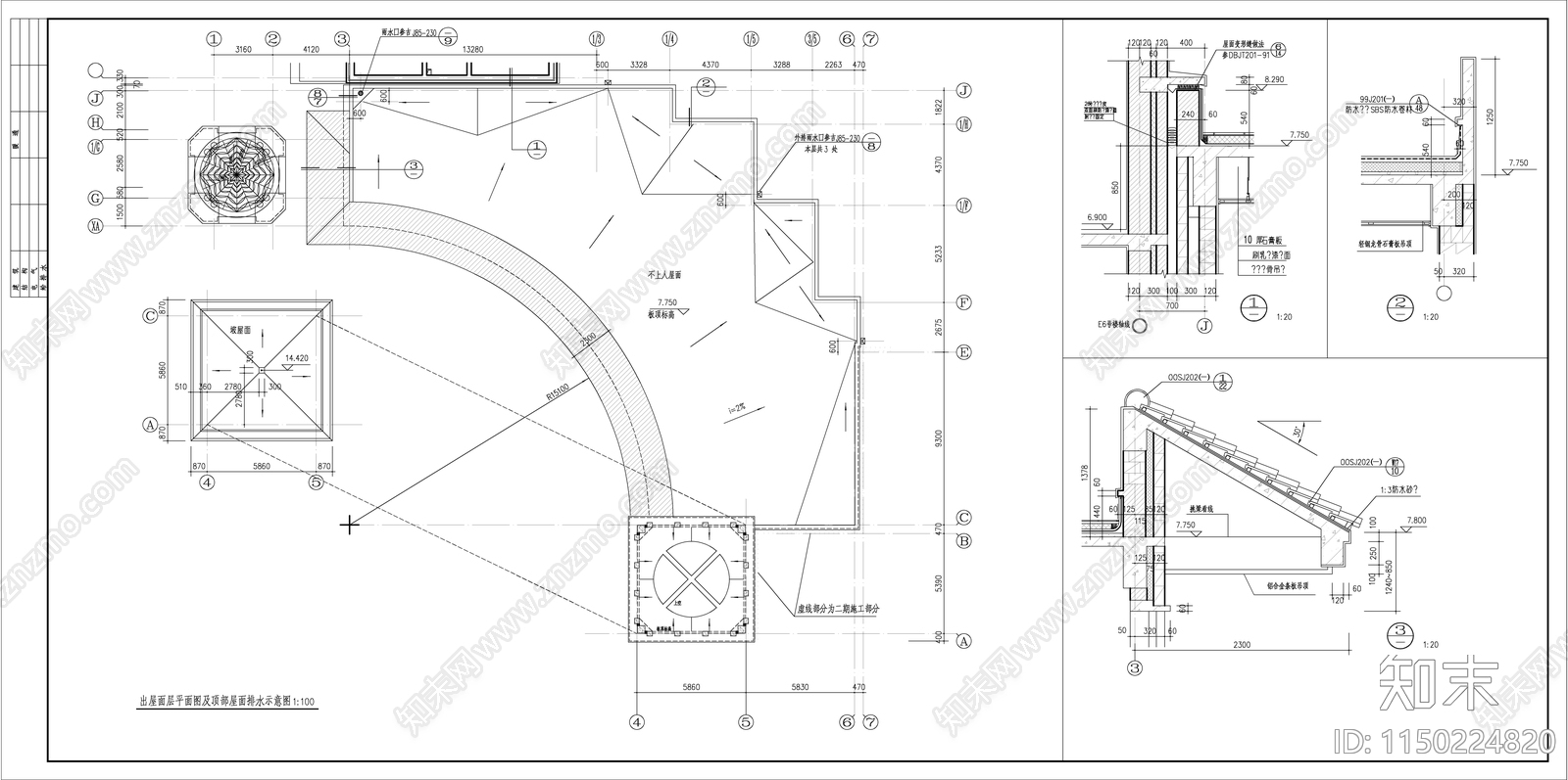 某欧式风格小区会所建筑cad施工图下载【ID:1150224820】