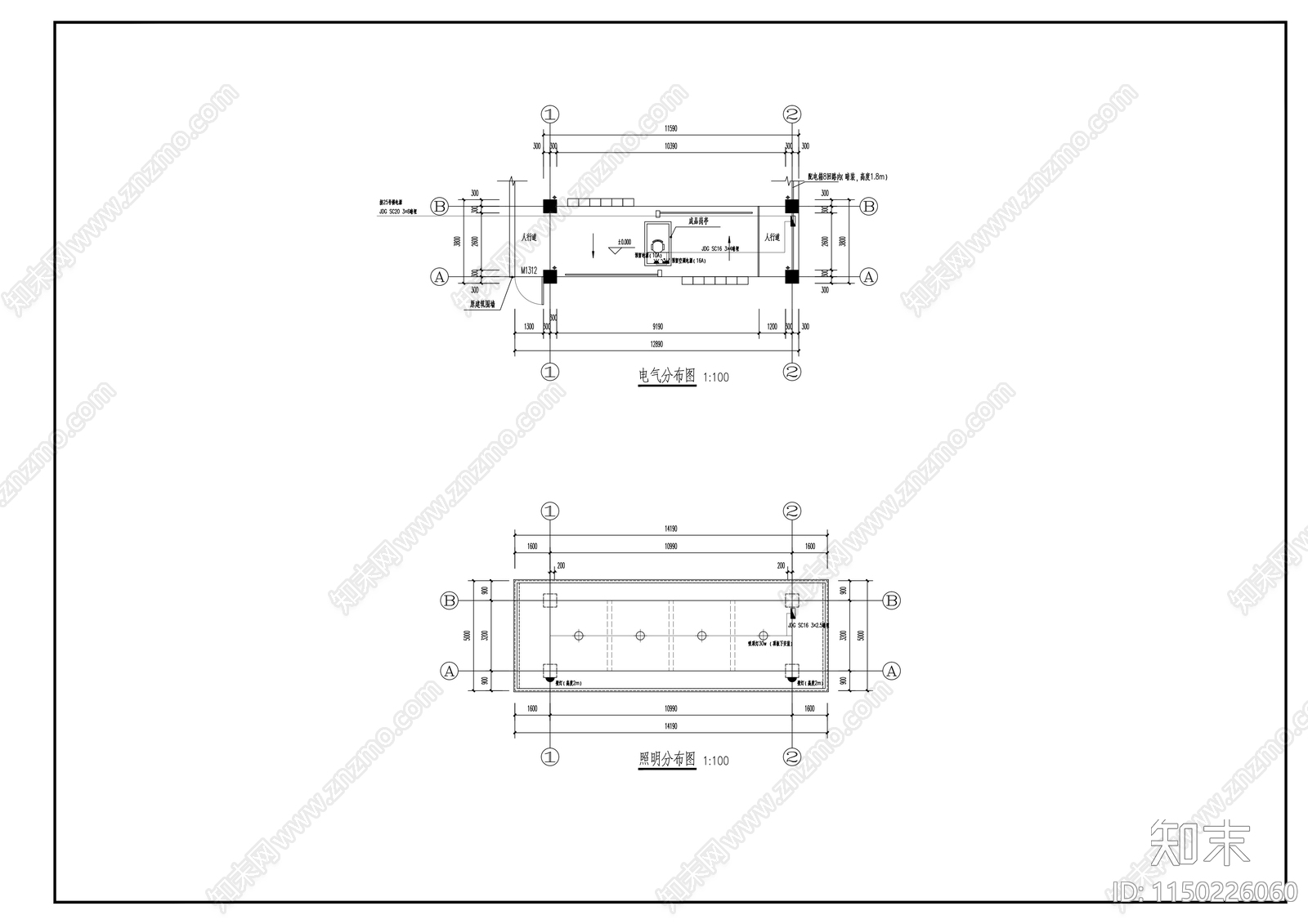 社区门头建筑节点cad施工图下载【ID:1150226060】