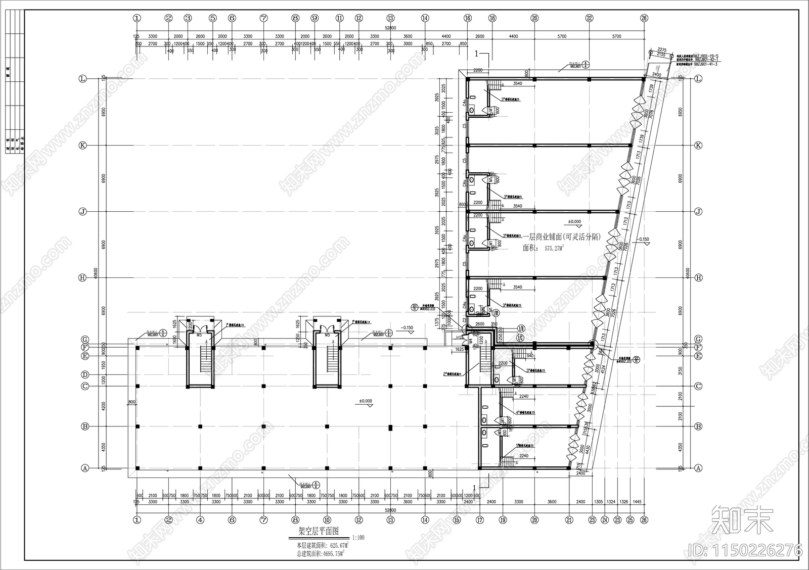 住宅建筑cad施工图下载【ID:1150226276】