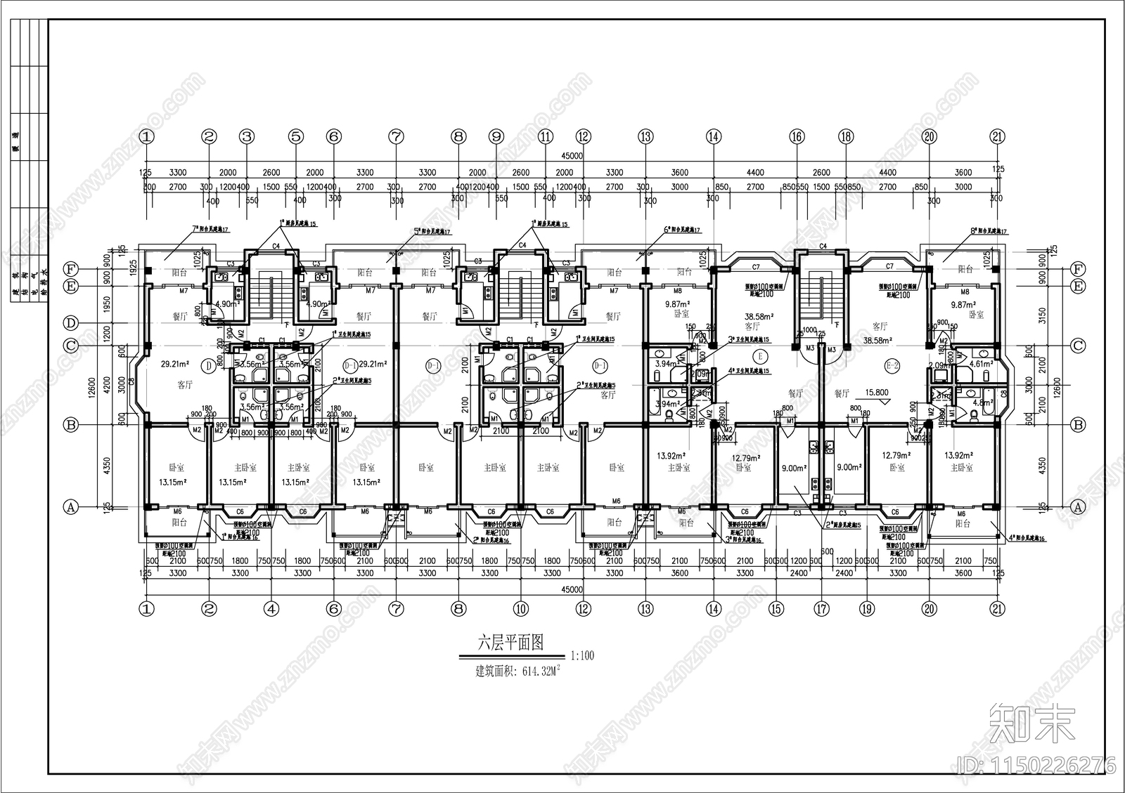 住宅建筑cad施工图下载【ID:1150226276】