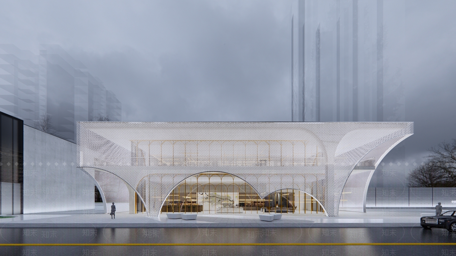 现代社区活动中心SU模型下载【ID:1150226608】