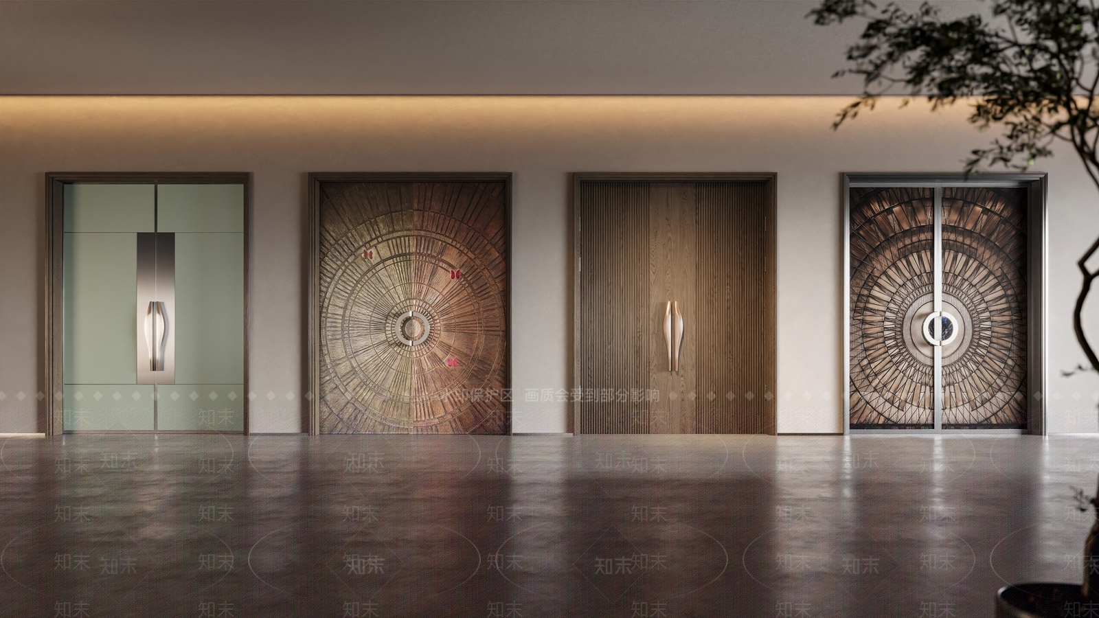 现代入户大门SU模型下载【ID:1150227711】