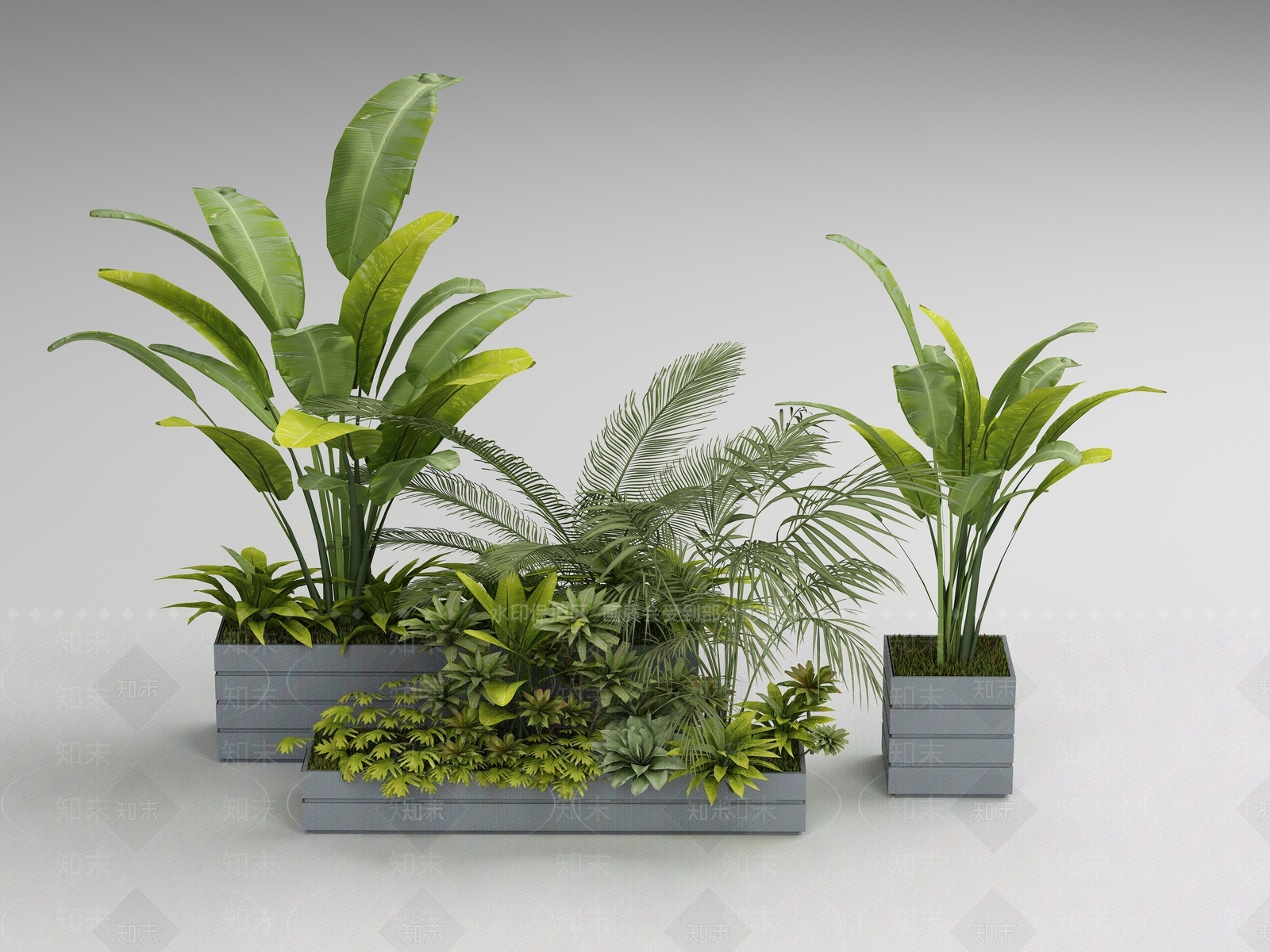 现代花箱3D模型下载【ID:1150235910】