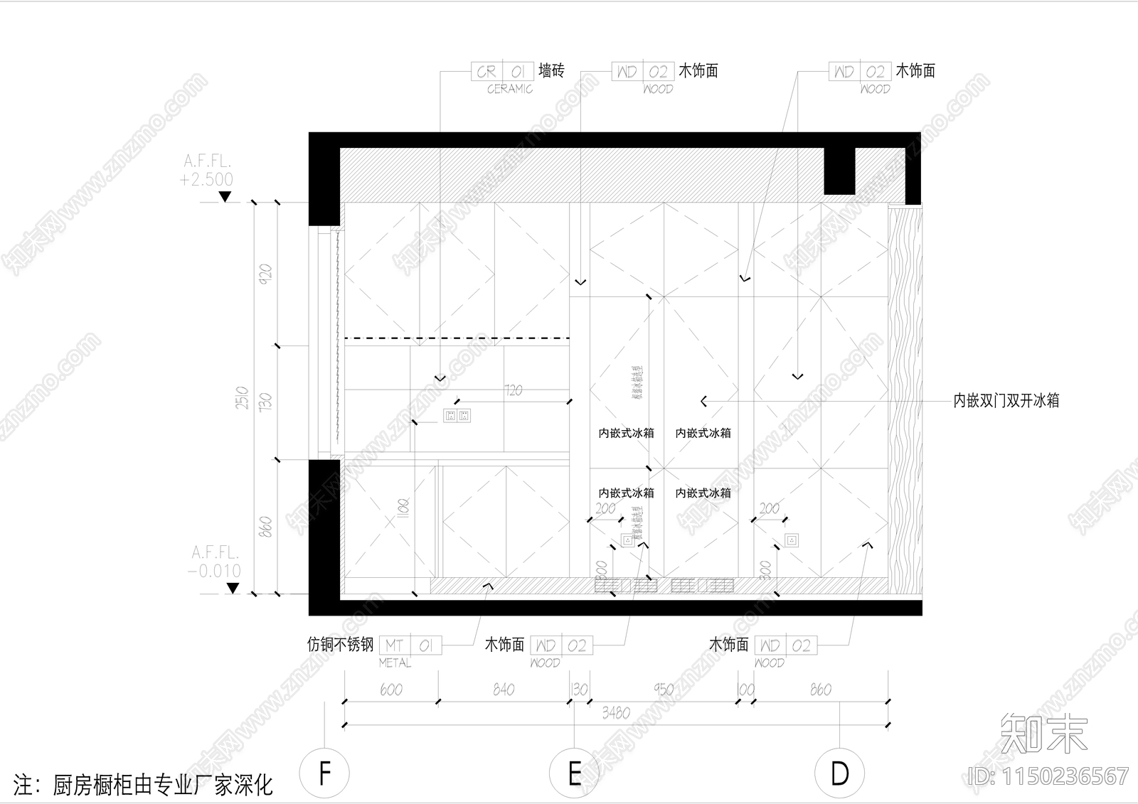 厨房节点cad施工图下载【ID:1150236567】