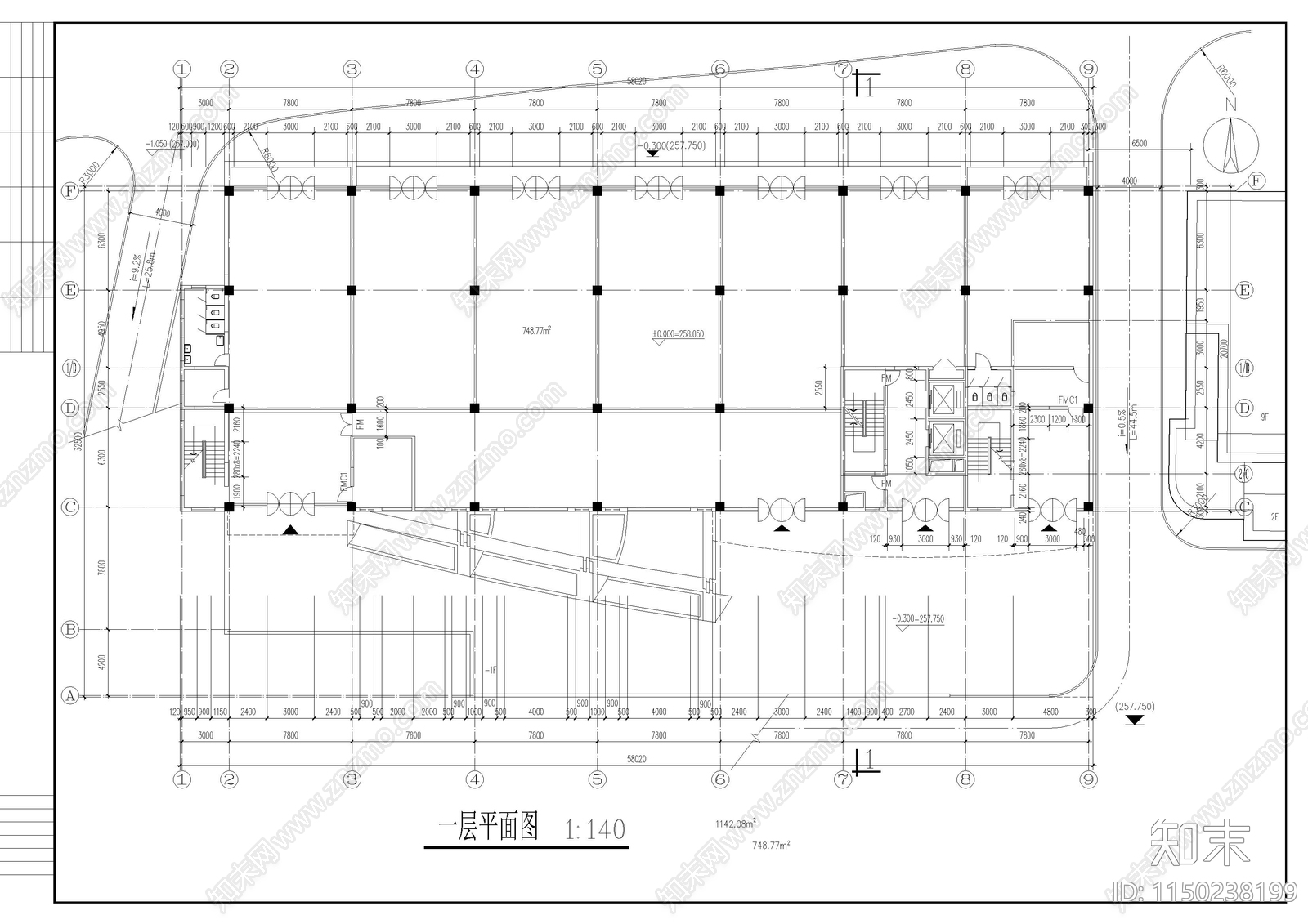 12层学生宿舍方案cad施工图下载【ID:1150238199】