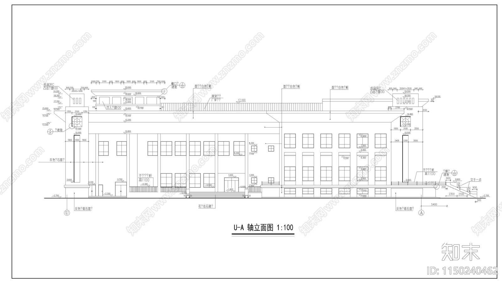 大学礼堂建筑cad施工图下载【ID:1150240462】