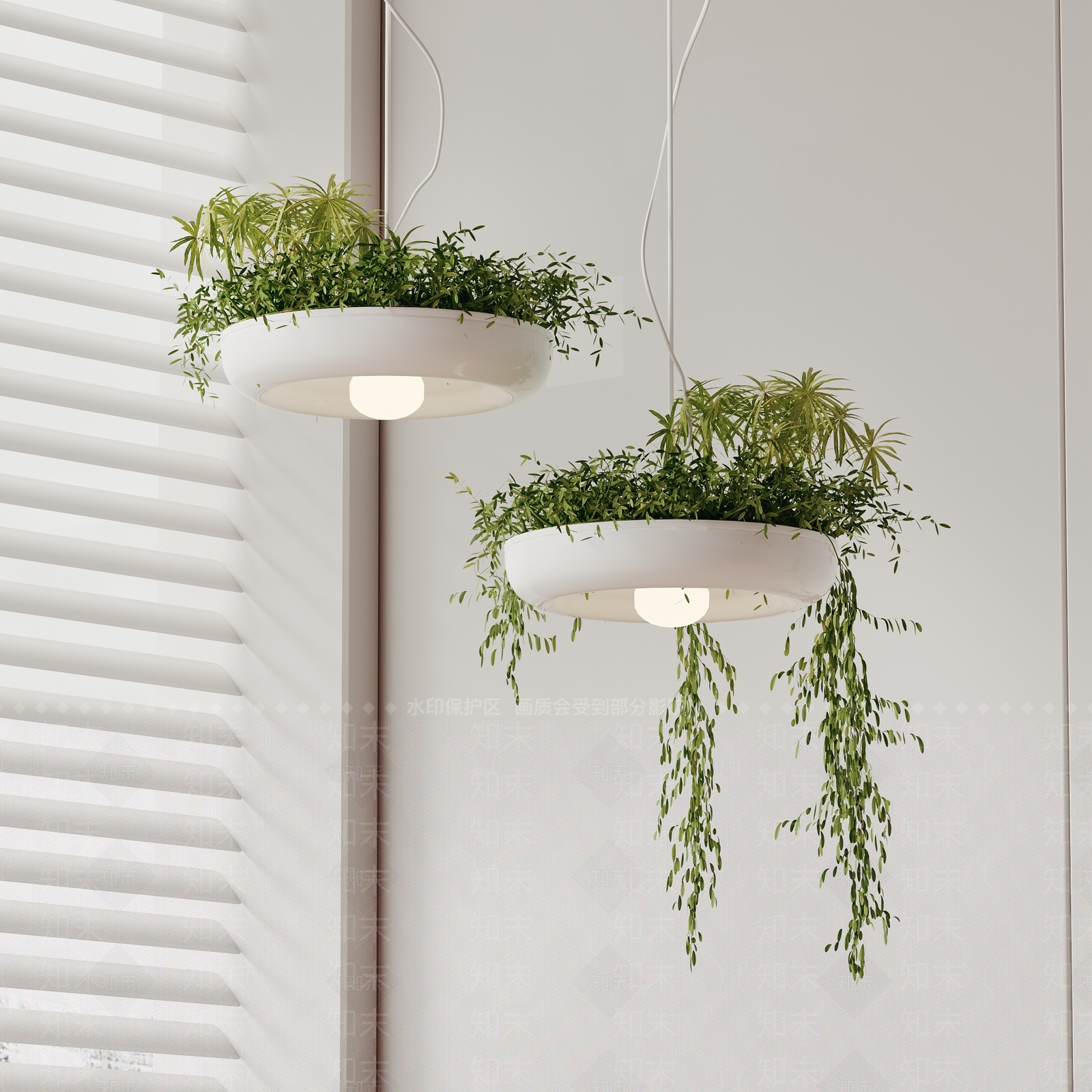 现代植物吊灯3D模型下载【ID:1150241669】