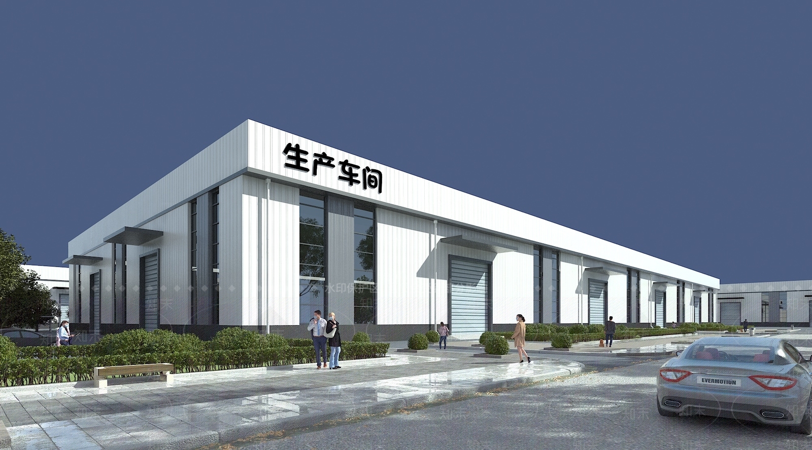 现代厂房3D模型下载【ID:1150242134】