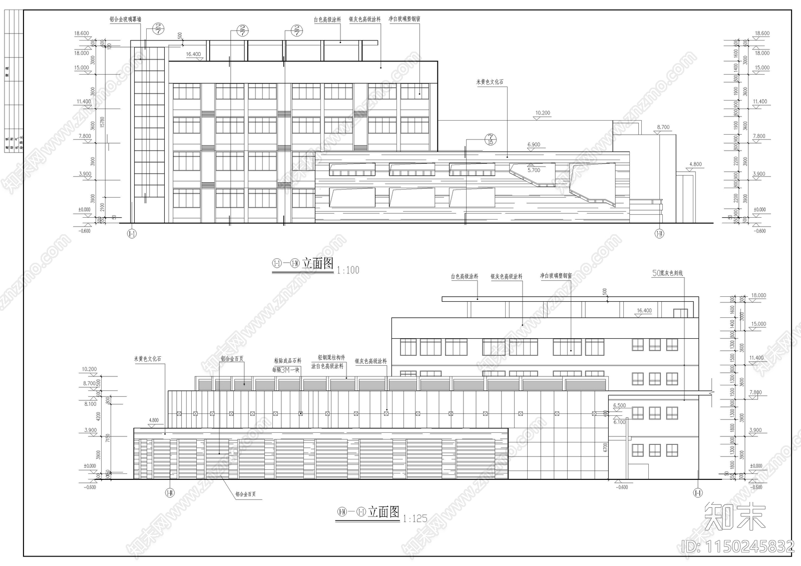 高校建筑cad施工图下载【ID:1150245832】