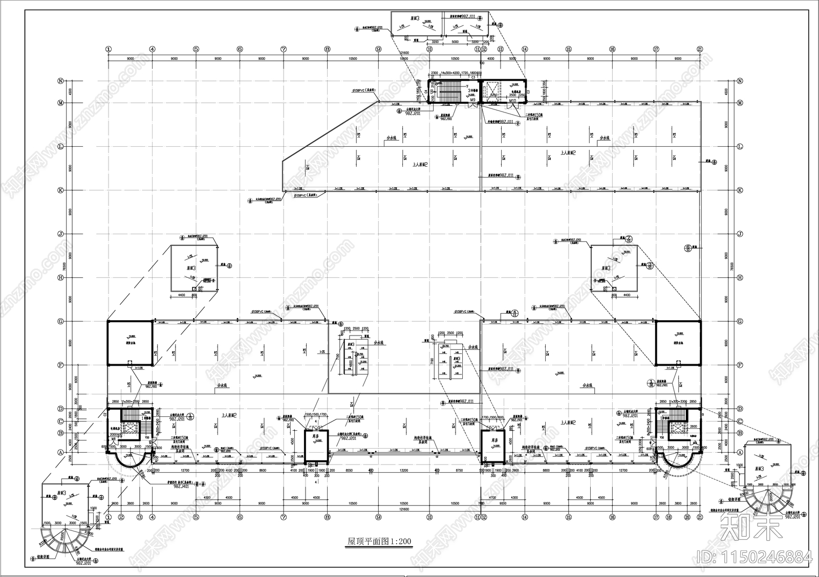 大型商业综合体建筑cad施工图下载【ID:1150246884】