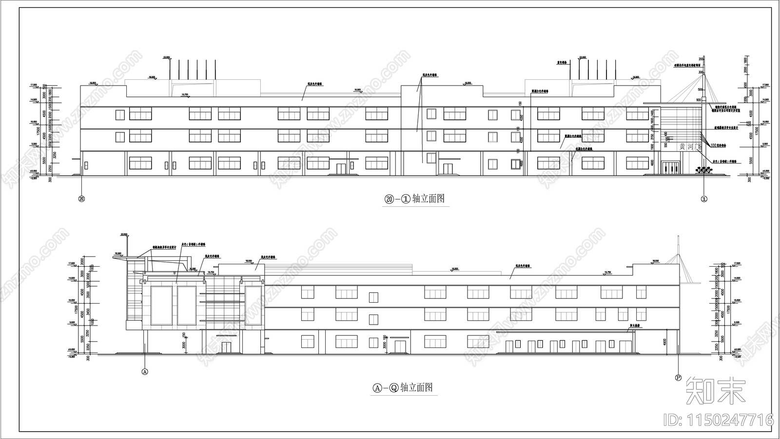 大型商业广场建筑cad施工图下载【ID:1150247716】