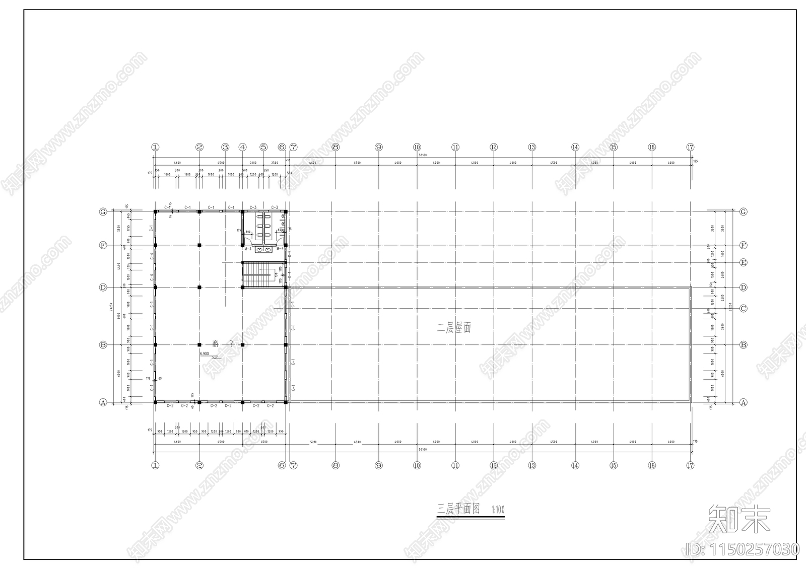 商业街建筑cad施工图下载【ID:1150257030】